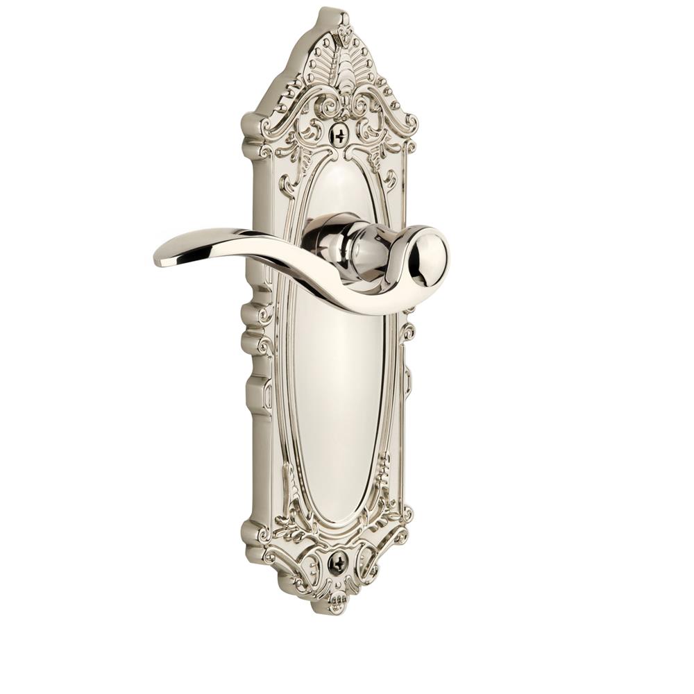 Grandeur by Nostalgic Warehouse GVCBEL Complete Passage Set Without Keyhole - Grande Victorian Plate with Bellagio Lever in Polished Nickel